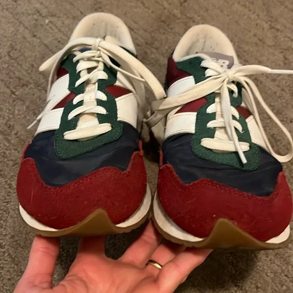 New Balance Red and Green Athletic Shoes - Picture 4 of 4